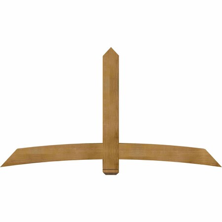 Ekena Millwork Bellingham Rough Sawn Timber Gable Bracket, Western Red Cedar, 84"W x 45"H x 6"D x 6"F, 13/12 Pitch GBW084X45X0606BEL00RWR